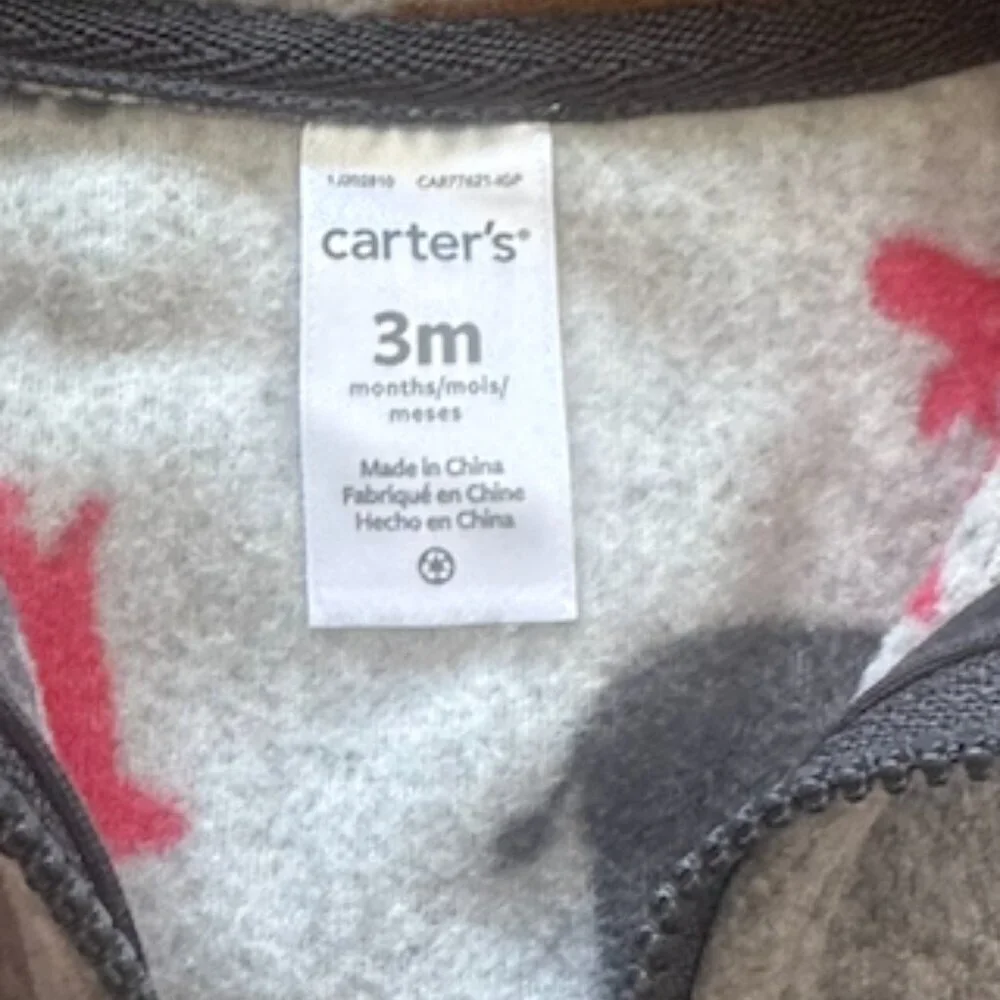 Carter's Size 3 months boys button-down shirt and vest (E44)